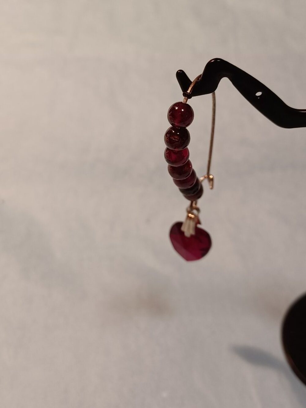 GARNET Ear Wires - Picture 2 of 3